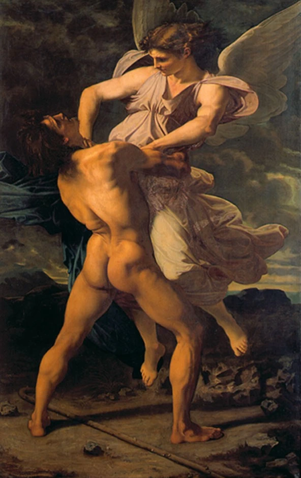 Paul Baudry - La lotta di Giacobbe con l'angelo, Museo di La Roche, sur, Yon